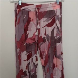 Patterned floral pajama pants